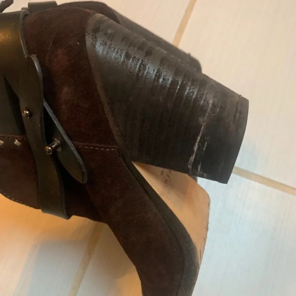 Rag and  Bone Brown Suede Harrow Ankle Booties 37 - Picture 8 of 16